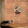 Vintage 8x8 Inch Round Metal Tin Sign Retro Wall Art Home Bar Decor