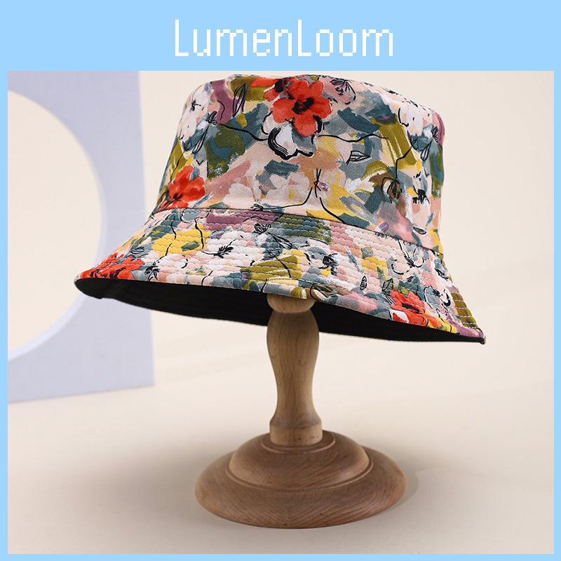 Spring Summer Floral Fisherman Cap With Sunshade And Ventilation For Casual Wear