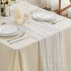 Wedding Birthday Party Decoration Semi-Sheer Gauze Runner Vintage Retro Cloth Multipurpose Bohemian Decoration