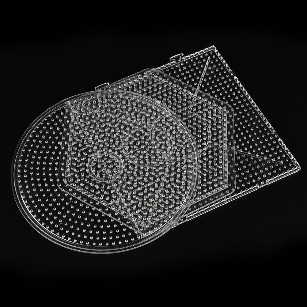 1 Pcs Square Round Hexagon Pegboards Transparent For 5Mm Hama Beads Diy Kids Toy