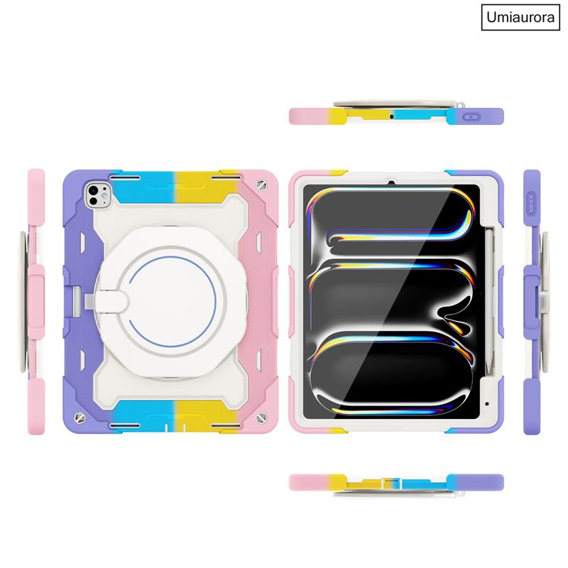 For IPad 10th 11th Gen A16 Air 10.9 Mini 8.3" A17 Pro 11 12.9 13 Inch M5 M4 M3 M2 Heavy Duty Rugged Tablet Case Shockproof Funda