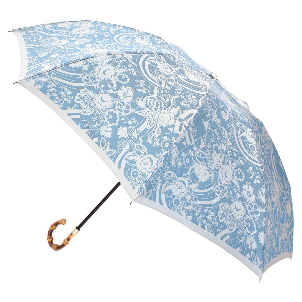 Makita Shoten Folding Mini Kirie Umbrella Made with Premium Koshu Weave Made In Product Number 13660023 Women's (Blue-Green) Fabric, Japan,