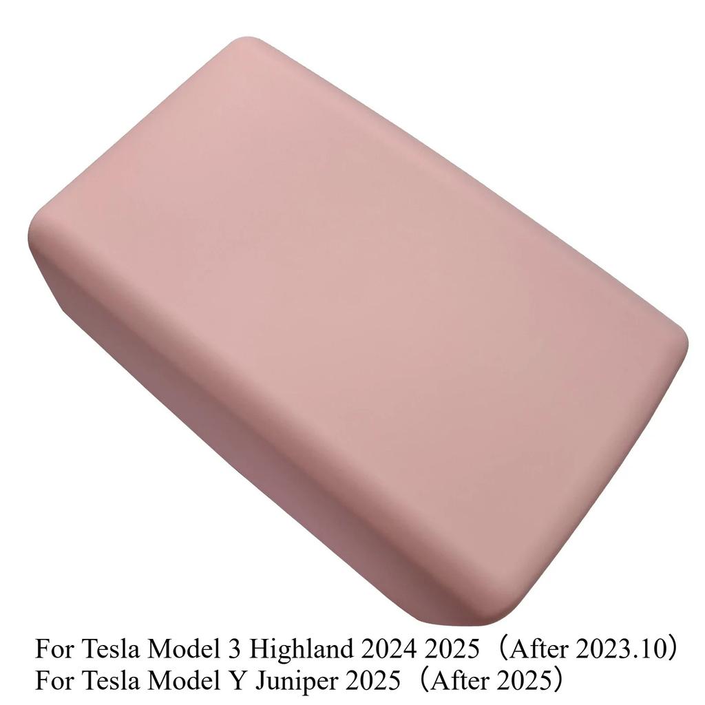 TPE Armrest Box Cover for Tesla Model Y/3/3+ Model Y Juniper Center Console Protective Cover Armrest Box Shell Car Accessories