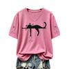 Women's Trendy Printed V-Neck Short Sleeve Top