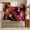 Demon Slayer Printed Flannel Blanket, Skin Friendly Warm Throw for Indoor Couch Bed Daily Use