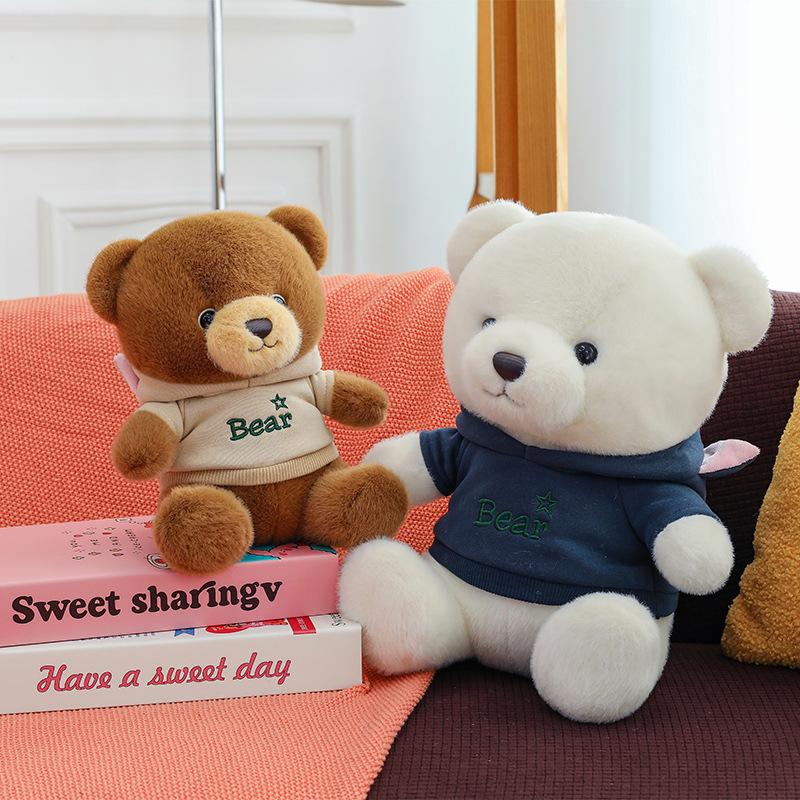 New Casual Sweater Bear Doll Children's Ragdoll Gift Sweater Teddy Bear Doll Plush Toy