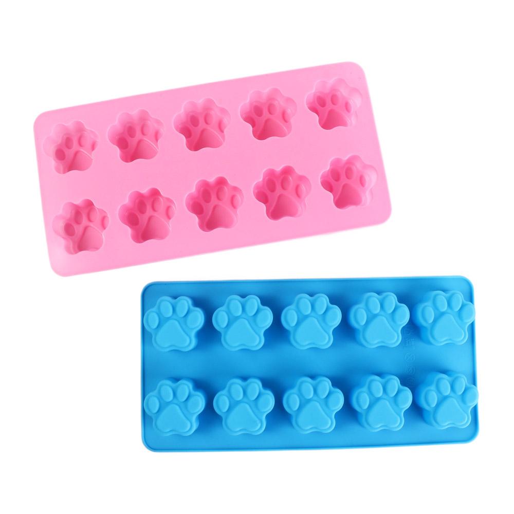 Easy Demoulding Bone Ice Trays Silicone Candy Mold Multipurpose Dog Paw Baking Moulds Jelly