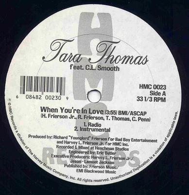 12inch Record TARA THOMAS - When You're In Love HMC0023 HMC Records 1997 US Rap & Hip-Hop/R&B Used
