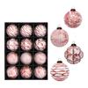 Vintage Painted Christmas Tree Ornaments - Antique Christmas Ball Set with Scratch-Off Design for Hanging Decorations