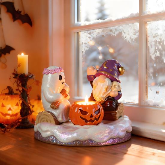 Ghost Shape Mold 4Pcs Halloween Silicone Candle Molds Set, DIY Gnome Pumpkin Handmade Soap Crafts Mold, Epoxy Resin Casting for Festival Crafting