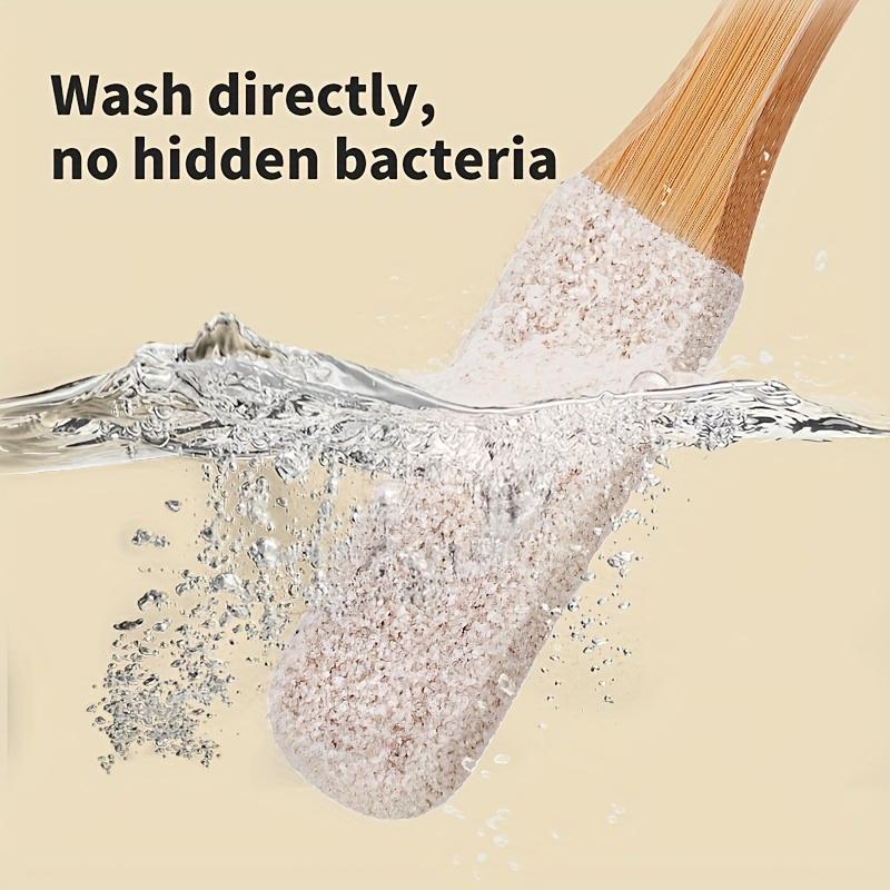 Bamboo Handle Foot File 360° Natural Pumice Stone Exfoliator Professional Pedicure Tool for Callus Removal Dead Skin Foot Scrubb