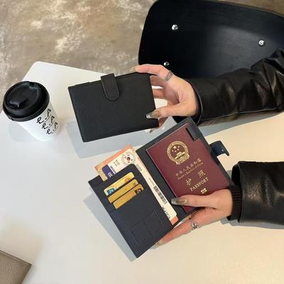 Porta passaporto multifunzione e portamonete ultrasottile in pelle bovina pieno fiore 2025