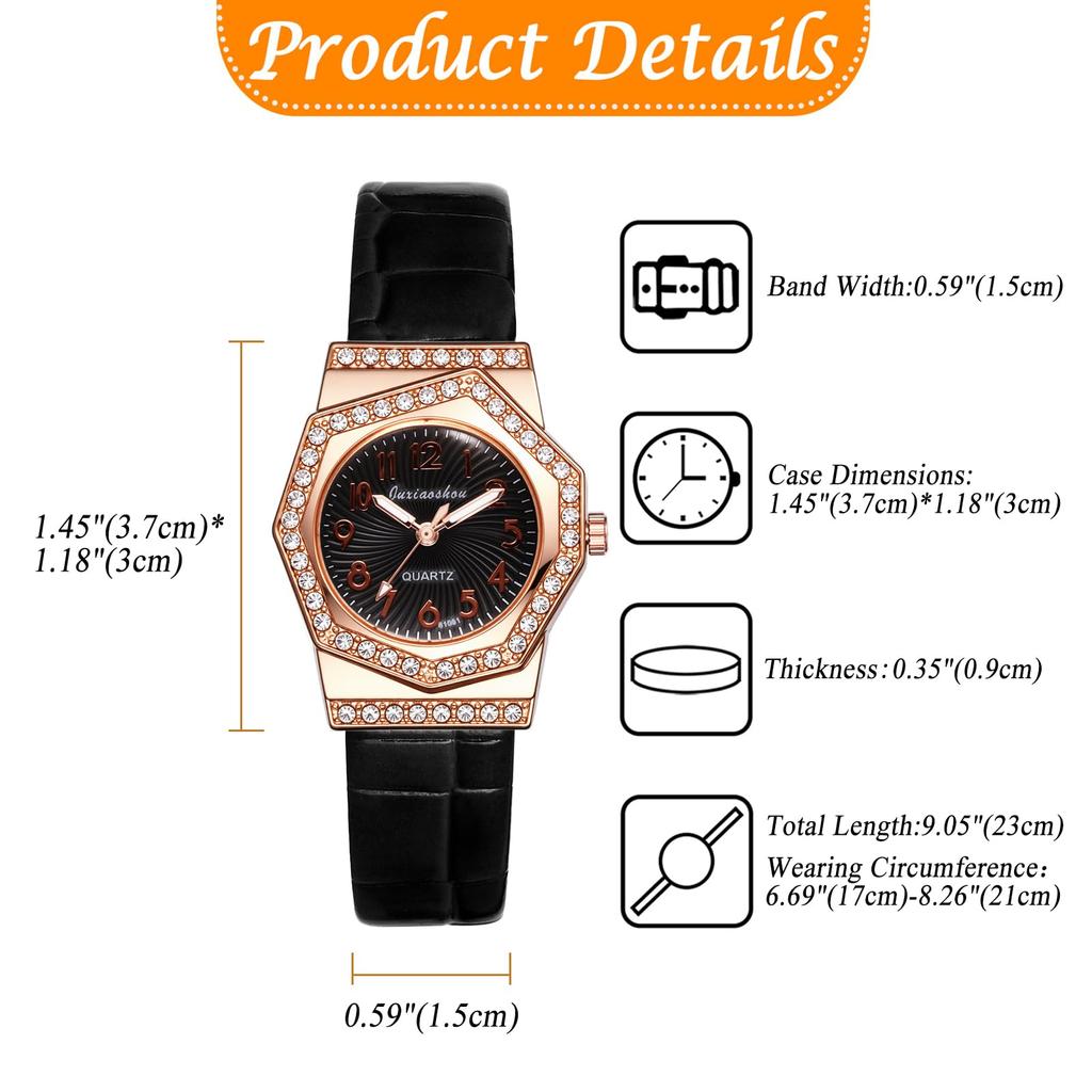 Analoge Leder-Quarzuhr für Damen, wasserdicht, niedlich und stilvoll, mit Lederarmband, modische Uhr für Damen, perfektes Geschenk für den Tag, Damenuhranzeige, -