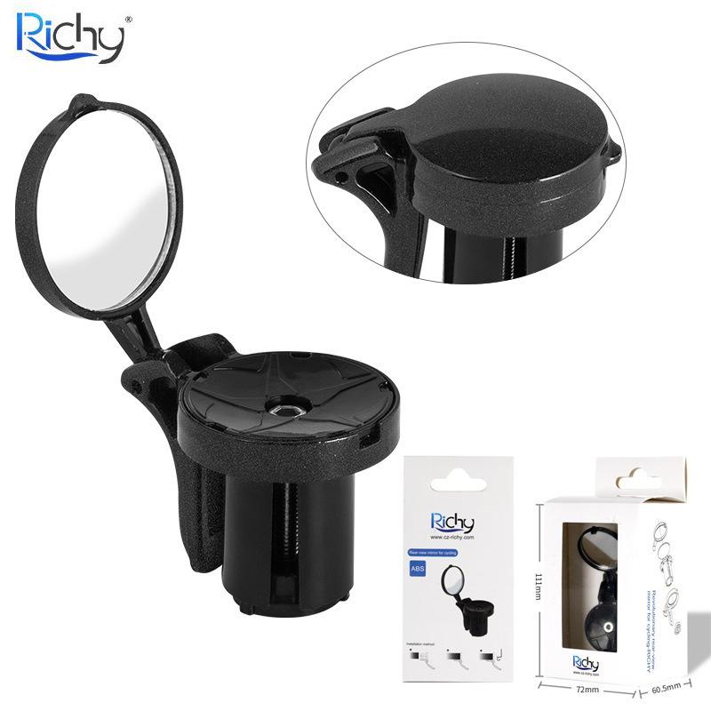 Foldable Universal Bike Rearview Mirror - Convex Reflector for Mountain & Road Riding