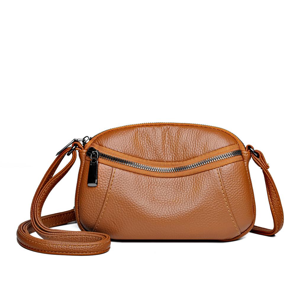 Small Shoulder Bag Clutch Women's Hand Bag Leather Crossbody Bag Small Bag Versatile Shell Bag Mobile Phone Bag