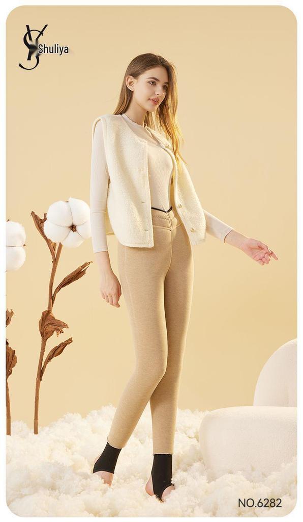 Shuliya 6282 Wool-Cotton Warm Close-Fit Pants