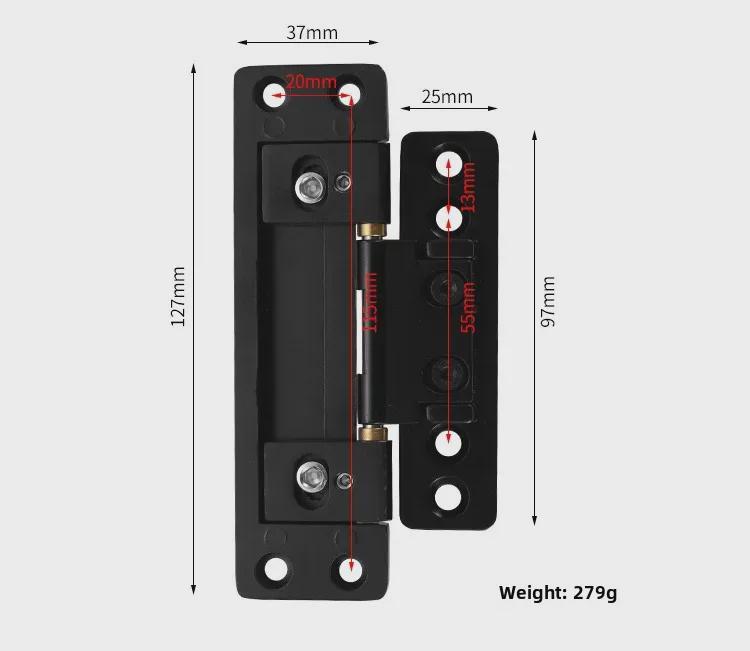 Zinc Alloy Adjustable 2D Invisible Hinge for Narrow Frame Ecological Doors