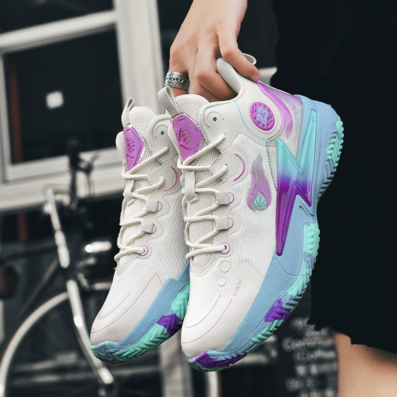 Summer new mandarin duck basketball shoes mesh breathable sports shoes student sneakers basketball