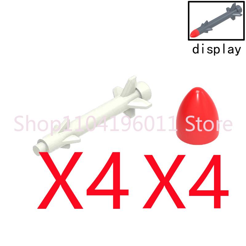 MOC Military Building Blocks Accessories Missile Rocket Nuclear  Assembly Models Compatible With Toys Kid Gift Bricks X053 DIY