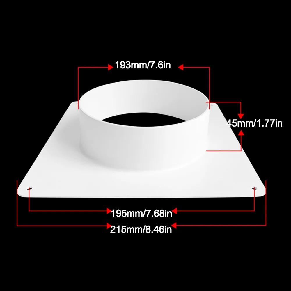 Plastic Vent Pipe Adapter Flange Connector Ducting Tool Easy Installation Exhaust Pipe Joint Wall-mounted