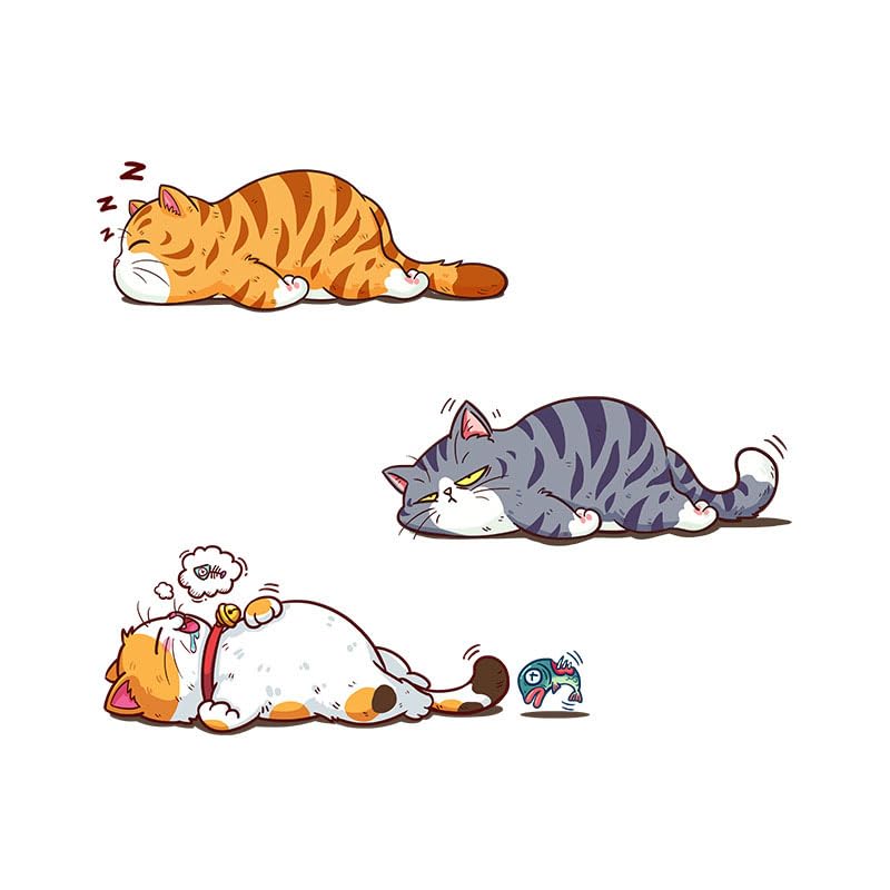 

Креативное украшение Наклейка на автомобиль Защита от царапин Милая наклейка с кошкой Легко установить Забавная Водонепроницаемая Модная Персонализированное украшение для автомобиля (Спящий кот)