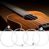 4Pcs Ukulele String Set Bright Sound Carbon High End Transparent Guitar Accessories