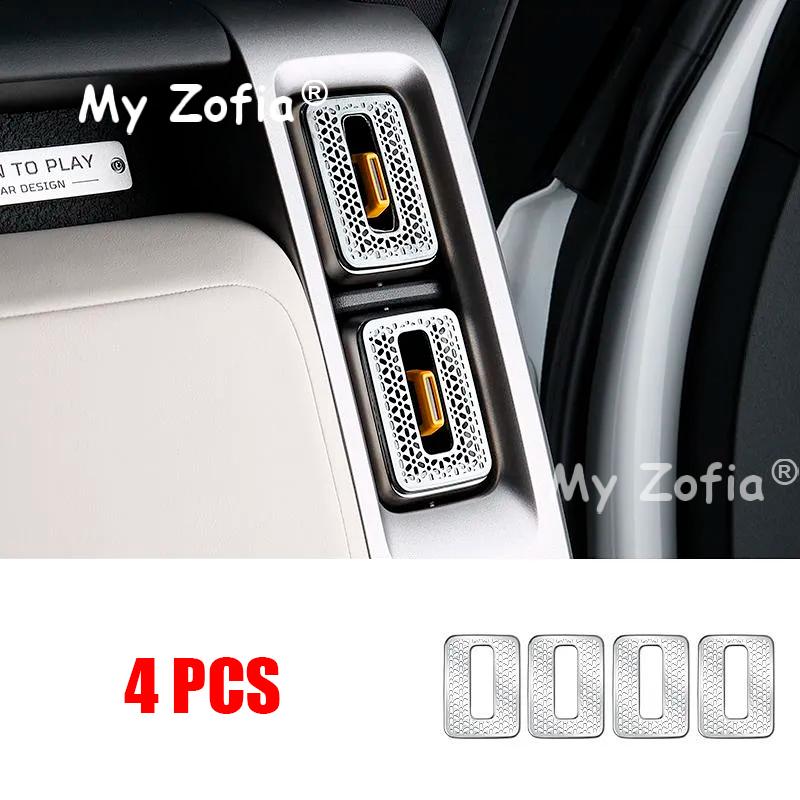 For Chery iCAR V23 iCAUR V23 2025 2026 Car Air Condition Vent Outlet Panel Frame Stainless Decoration Sticker Trim Accessories