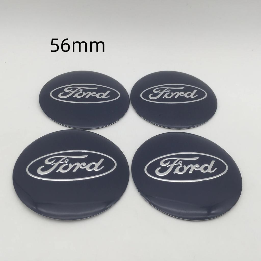 Car Sticker Ford 4pcs 3D for ford 56mm 60mm 65mm Car emblem Wheel hub Center Cap Badge covers sticker Decal styling auto Accesso