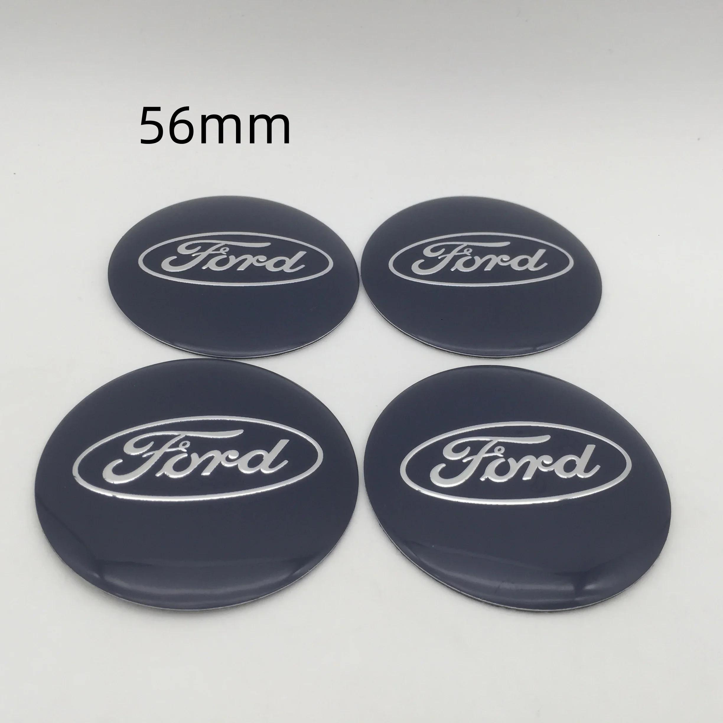 

New 2026 Car Sticker Ford New 2025 Hot 4pcs 3D for ford 56mm 60mm 65mm Car emblem Wheel hub Center Cap Badge covers sticker Deca