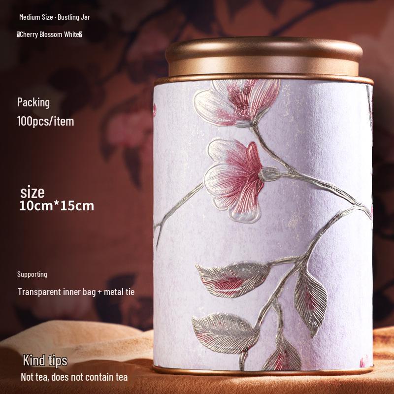 Exquisite Floral Tea Canister for Black, Green, Longjing Teas - Creative, Portable, and Sealed.