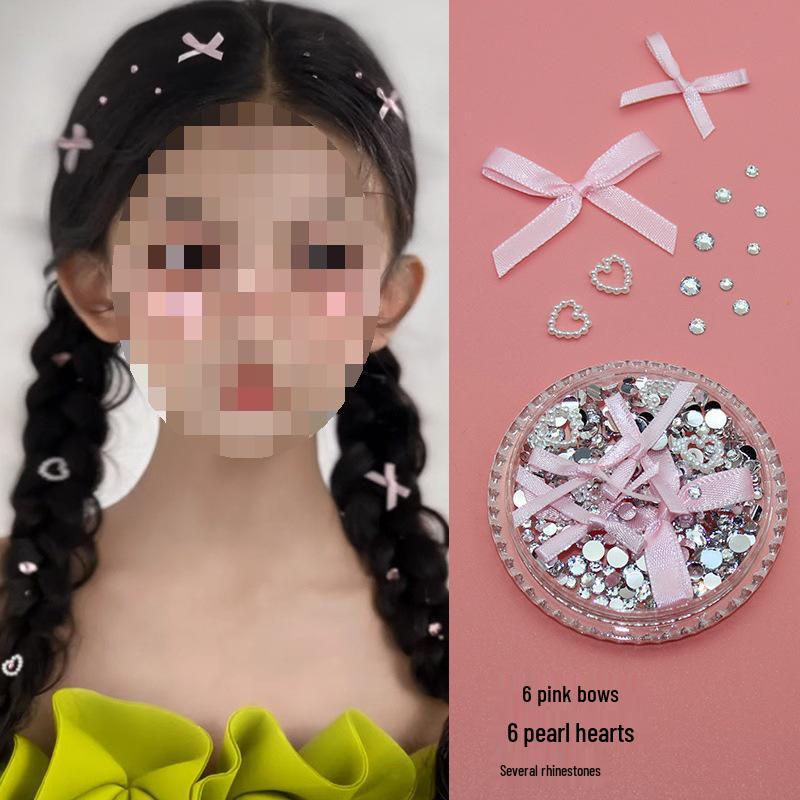 Children's Glitter Makeup Set: Eyeshadow, Face Stickers, Fairy Rhinestones for Dress-Up & Kindergarten Fun