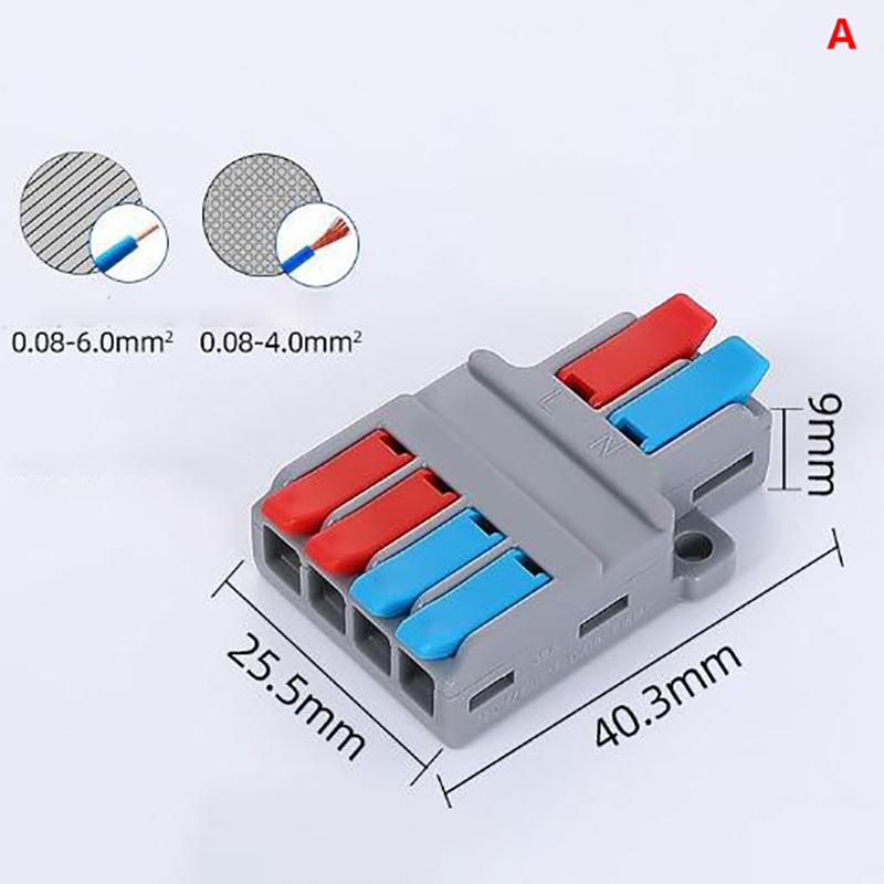 Quick Splitter 2 In 4/6 Out Wire Connector Universal Wiring Cable Connector Conductor Terminal Block High Quality