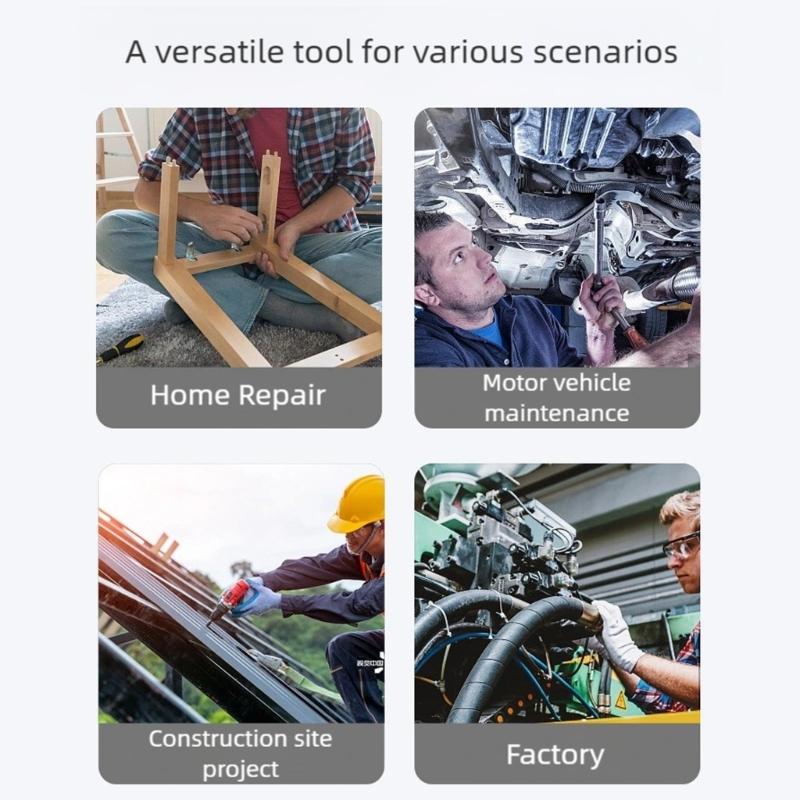 Ergonomiczny Regulowany Zestaw Kluczy Nasadowych 10-19mm 72 Zęby Przekładnia Zapadkowa Napęd 3/8" Wysokie Momenty Obrotowe Do Napraw Samochodowych