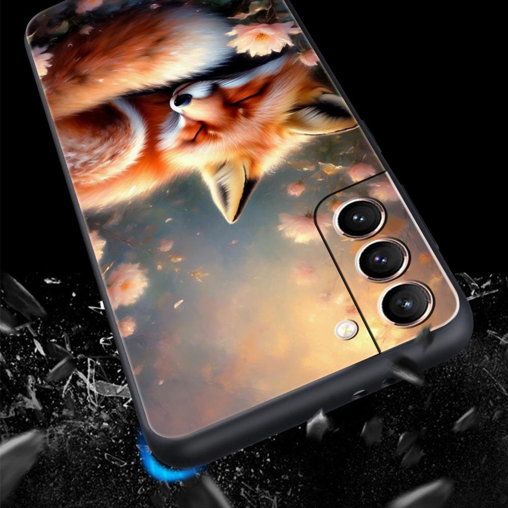 Red Fox Phone Case Cover for Samsung Galaxy S26 S25 S24 S23 S22 S20 S21 FE Ultra S25 Edge Plus 5G Soft TPU Shell Fundas Capa Bag