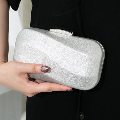 European and American High-quality Texture Women's PU Embossed PU Clutch Bag Fashionable and Simple Square Box Hard Box Chain Women's Bag