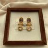 Palace Retro Geometric Earrings, Earrings, Gorgeous Gemstone Layers, Exquisite Relief Texture, Advanced Personality And Unique Earrings.