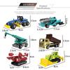 4/6pcs 1:64 Vehicle Excavator Tractor Toy 2 Styles Simulation Metal Car Model Toy  Sliding Boy Gift