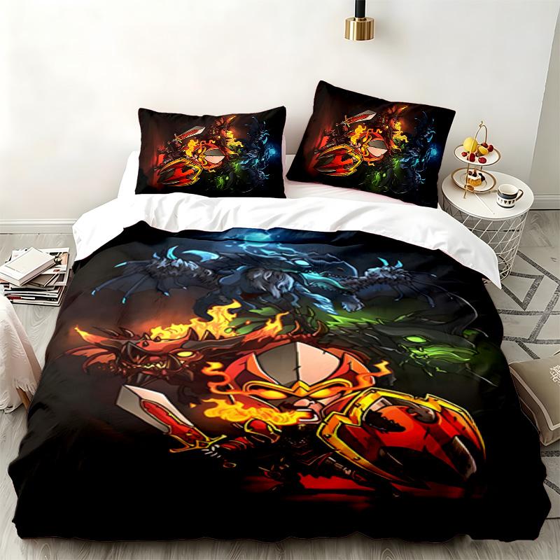 DOTA2 3pc set Perfect for bedroom use Comfortable bedding set includes a duvet cover and two pillowcases Ideal birthday or Christmas gift
