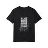 Crew Neck T Shirt White I Like Dogs Guns and Hating People American Flag with Gun Silhouettes Graphic Print Casual Wear for Men