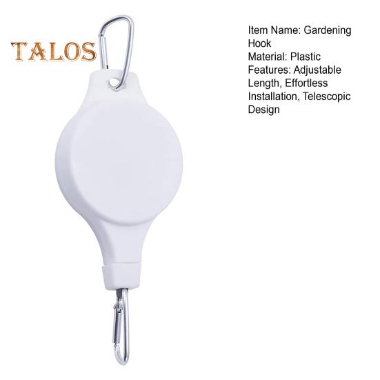 Plant Pulley Hook Heavy Duty Retractable Hanger Hook Adjustable Plants Hanging Pulley Hook for Outdoor Garden Flower Basket Pots Birds Feeder