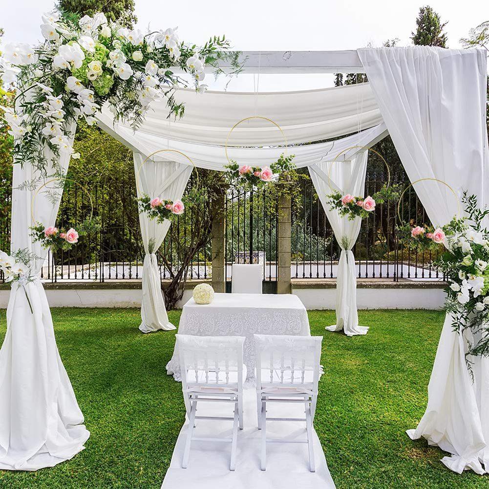 

ABWR-10 Pack 14 Inch Large Metal Floral Hoop Wreath Macrame Gold Hoop Rings For DIY Wreath Decor золотой