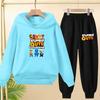 Felpa con cappuccio per bambini 3-12 anni Stampa Anime GUYS Cappotto Affascinante Felpa+Pantaloni Bambini Ragazze Neonato Set Trendy per il Tempo Libero