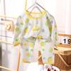 New Spring/Summer Cotton Baby Pajama Set - A-Grade Thin Cartoon Design for Boys & Girls (0-2 Years)