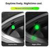 Glow-in-The-Dark Tire Valve Caps Set Universal Waterproof Lights Stem Covers Wear-Resistant Vehicle Tire Valve Caps