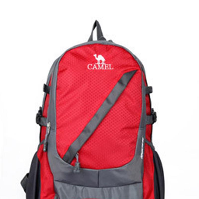 

Climbing Backpack Large Capacity Waterproof Nylon Packback for Hiking Camping Cycling Orange Red