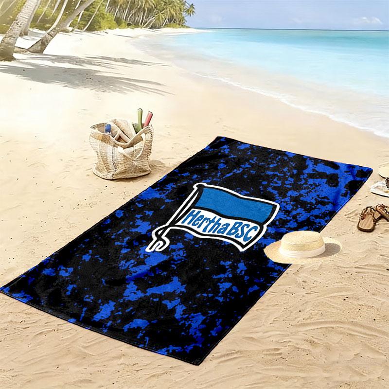 Hertha Spirit Print Beach Towel, Large Soft Quick Dry Towel for Beach Camping Swimming