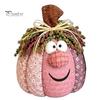 Soft Stuffed Pumpkins for Kids Room Whimsical Patchwork Pumpkin, Pumpkin Table Decor, Cute Smiling Face Retro Decorations Halloween Cloth Tabletop