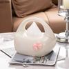 Handbag Shaped Ceramic Tissue Box Desktop Removable Tissue Box Napkin Paper Box Tissues Container Creative Storage Boxes
