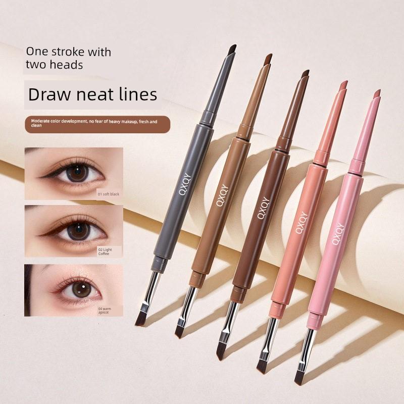 Pink-Brown Color! Pink Eyeliner Gel Pen, Ultra-Fine, Waterproof, Smudge-Proof, Easy-To-Use for Beginners, Double-Ended Aegyo-Sal Pen