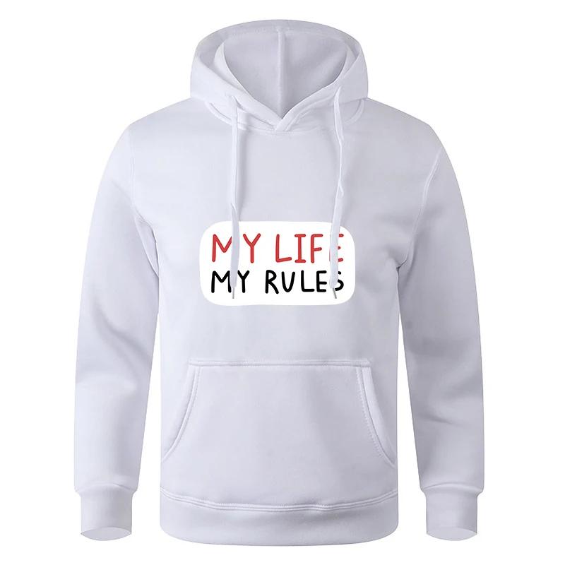 For Male And Women Men's Spring Autumn Casual Solid Color Oversize Black Sweatshirt Hoodie Pullover